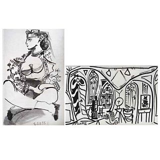 PABLO PICASSO, Untitled, from the binder Carnet 1, Unsigned and dated 21.II.55 in plate, Lithography without print number, 16.5 x 10.6" (42 x 27 cm)
