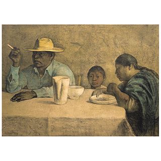 FRANCISCO ZÚÑIGA, La comida, Signed and dated 1980, Lithography in six colors 113 / 125, 24.4 x 31.4" (62 x 80 cm), Document