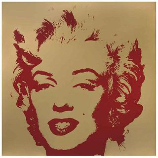 ANDY WARHOL, II.40: Golden Marilyn, Stamp on the back, Serigraph 943 / 2000, 35.4 x 35.4" (90 x 90 cm), Certificate