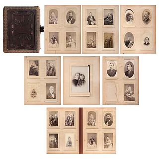 LOUIS DE PLANQUE, L. F. HAMMER, Untitled, Unsigned, Photographic album: albumins and tintype, 10.6 x 8.6 x 2.3" (27 x 22 x 6 cm), Pieces: 79