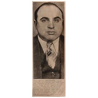 UNIDENTIFIED PHOTOGRAPHER, Al Capone, Unsigned, Vintage print, 9.6 x 3.3" (24.5 x 8.5 cm)