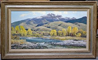 Bill Freeman Painting Gos Ventre River / Sheep Mountain