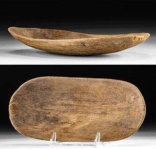 Prehistoric Native American Yupik Thule Cedar Platter