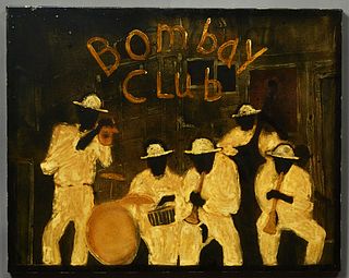 William Hemmerling (1943-2009, Louisiana/Illinois), "Bombay Club," 2004, oil on canvas, signed and dated en verso, H.- 24 in., W.- 30 in. Provenance: 