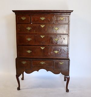 18th Century Walnut Continental Chest On Stand