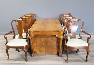 Fine Quality Antique Dining Table And Chairs.