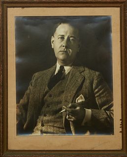 Joseph Woodsen "Pops" Whitesell (1876-1958, New Orleans), "Lyle Saxon," silver gelatin print on paper, signed and inscribed "N.O." lower right, presen