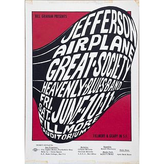Jefferson Airplane/Great Society Concert Poster