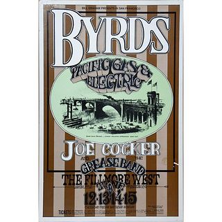 Byrds/Joe Cocker Concert Poster