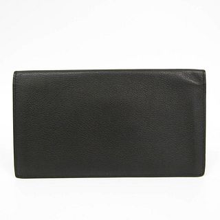 Hermes Citizen Twill Long Silk Inn Unisex Leather Bill Wallet (bi-fold) Dark Brown BF529175