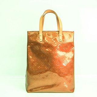 Louis Vuitton Monogram Vernis Reade MM M91143 Women's Handbag Bronze BF529184