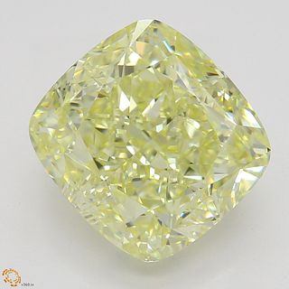 4.04 ct, Natural Fancy Yellow Even Color, IF, Cushion cut Diamond (GIA Graded), Unmounted, Appraised Value: $113,100 