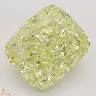 12.72 ct, Natural Fancy Light Yellow Even Color, VVS1, Cushion cut Diamond (GIA Graded), Unmounted, Appraised Value: $404,400 