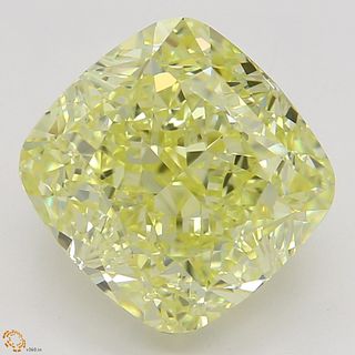 3.03 ct, Natural Fancy Yellow Even Color, VS1, Cushion cut Diamond (GIA Graded), Unmounted, Appraised Value: $66,600 