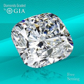3.69 ct, E/VVS2, Cushion cut GIA Graded Diamond. Unmounted. Appraised Value: $172,000 