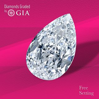 3.01 ct, E/VVS1, Pear cut GIA Graded Diamond. Unmounted. Appraised Value: $156,000 