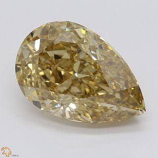 4.45 ct, Natural Fancy Brown Yellow Even Color, VVS1, Pear cut Diamond (GIA Graded), Unmounted, Appraised Value: $80,000 