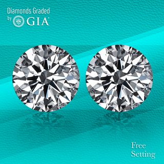 5.40 carat diamond pair Round cut Diamond GIA Graded 1) 2.70 ct, Color G, VS1 2) 2.70 ct, Color G, VS1. Unmounted. Appraised Value: $146,600 