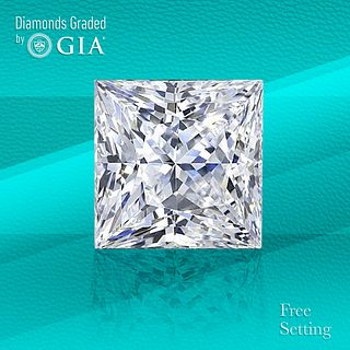 4.02 ct, F/VS2, Princess cut GIA Graded Diamond. Unmounted. Appraised Value: $194,000 