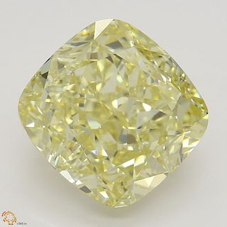 5.01 ct, Natural Fancy Yellow Even Color, VS1, Cushion cut Diamond (GIA Graded), Unmounted, Appraised Value: $151,800 