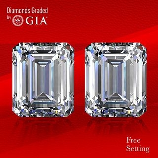 4.02 carat diamond pair Emerald cut Diamond GIA Graded 1) 2.01 ct, Color H, VS1 2) 2.01 ct, Color H, VS1. Unmounted. Appraised Value: $73,200 