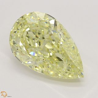 3.52 ct, Natural Fancy Yellow Even Color, IF, Pear cut Diamond (GIA Graded), Unmounted, Appraised Value: $112,600 