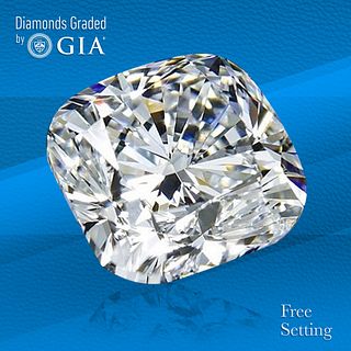 3.92 ct, H/VVS1, Cushion cut GIA Graded Diamond. Unmounted. Appraised Value: $138,000 