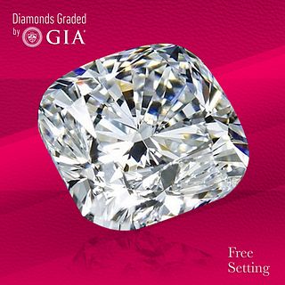 3.50 ct, E/VVS2, Cushion cut GIA Graded Diamond. Unmounted. Appraised Value: $163,000 