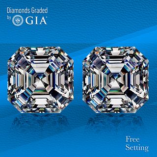 6.11 carat diamond pair Square Emerald cut Diamond GIA Graded 1) 3.05 ct, Color H, VVS1 2) 3.06 ct, Color H, VS1. Unmounted. Appraised Value: $200,600