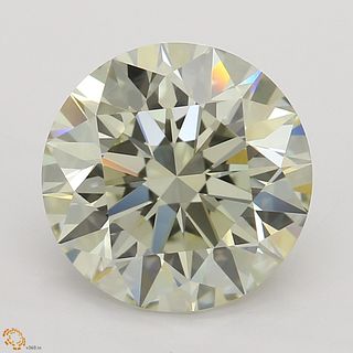 2.64 ct, Natural Light Green Yellow Color, VVS1, Round cut Diamond (GIA Graded), Unmounted, Appraised Value: $40,100 