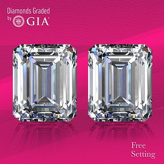 8.02 carat diamond pair Emerald cut Diamond GIA Graded 1) 4.01 ct, Color D, VS1 2) 4.01 ct, Color D, VS1. Unmounted. Appraised Value: $593,600 