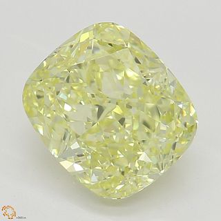 2.01 ct, Natural Fancy Yellow Even Color, VS2, Cushion cut Diamond (GIA Graded), Unmounted, Appraised Value: $28,400 