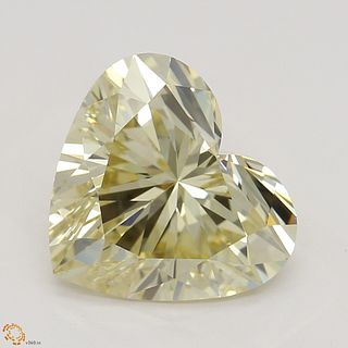 2.23 ct, Natural Fancy Light Brown Yellow Even Color, VVS1, Heart cut Diamond (GIA Graded), Unmounted, Appraised Value: $24,500 