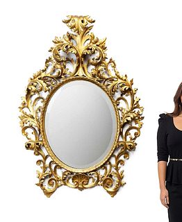 A Large 19th C. Giltwood Wall Mirror