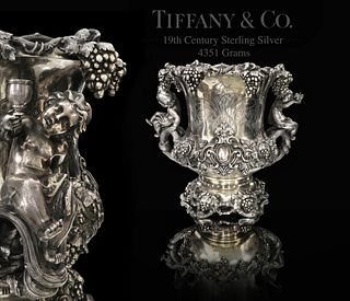 A Tiffany & Co. Figural Sterling Silver Wine Cooler