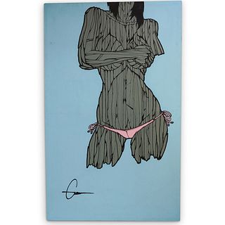 Guava A.K.A Ron Howell "Pinkini" Acrylic on Canvas