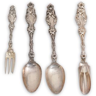 (4Pc) Lily "Whiting" Silverware Grouping