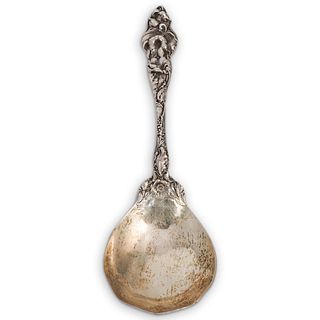 Floral Sterling Silver Serving Spoon