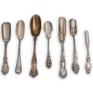 (7Pc) Ornate Sterling Cheese Scoops