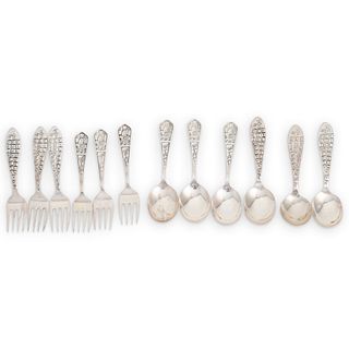 (12Pc) Sterling Baby Flatware Collection