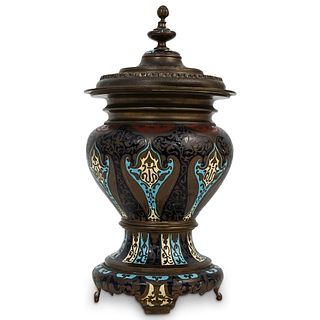 Antique French Champleve Urn