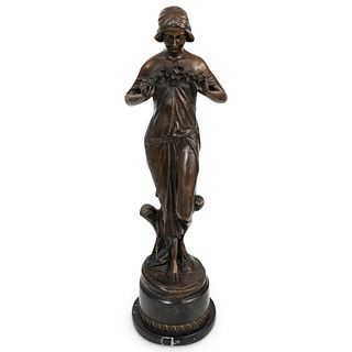 French Bronze Figural Nymph Statue