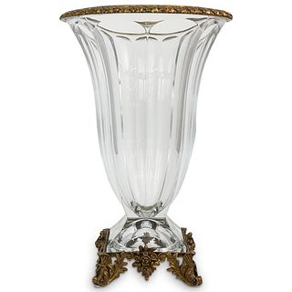 Dore Bronze Crystal Cut Vase