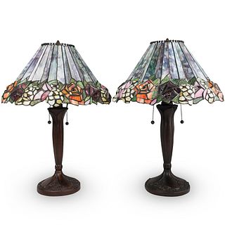 Pair Of Tiffany Style Lamp
