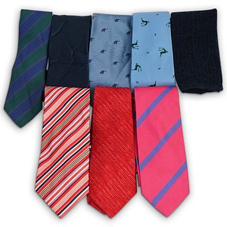 (8 Pcs) Assorted Vintage Silk Necktie Group