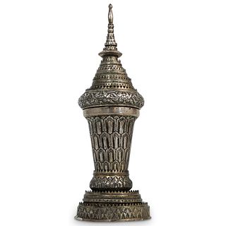 Silver Plated Thai Stupa Box