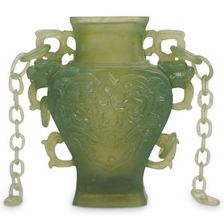 Chinese Carved Jade Urn