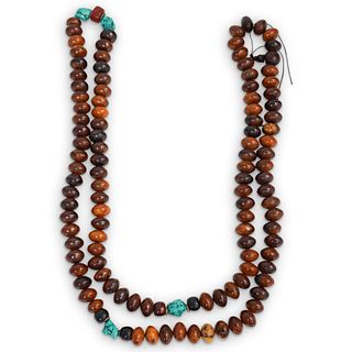 Massive Antique Tibetan Amber Prayer Beads