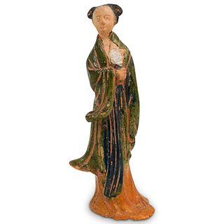 Chinese Tang Dynasty Sancai Terracotta Court Lady Figure
