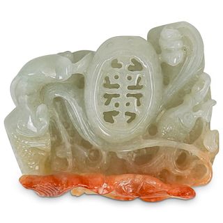 Vintage Chinese Pierced Icy High Grade Jadeite Pendant